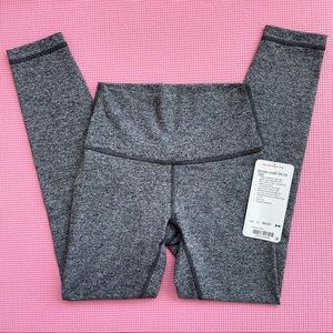 NWT Lululemon Wunder Under HR 7/8 Heathered Black